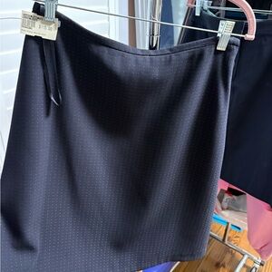 Anne Klein Navy Blue Pinstripe Mini Skirt